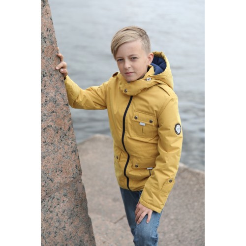 Детская Демисезонная Куртка в стиле Casual расцветка Горчица