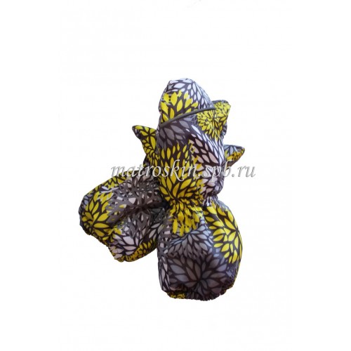 Детские зимние краги расцветка Пион Желтый